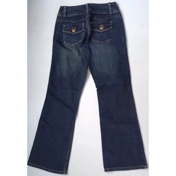 CAbi 4 Blue Jeans Leather Trim 2 Button Waist Flap - Picture 4 of 8